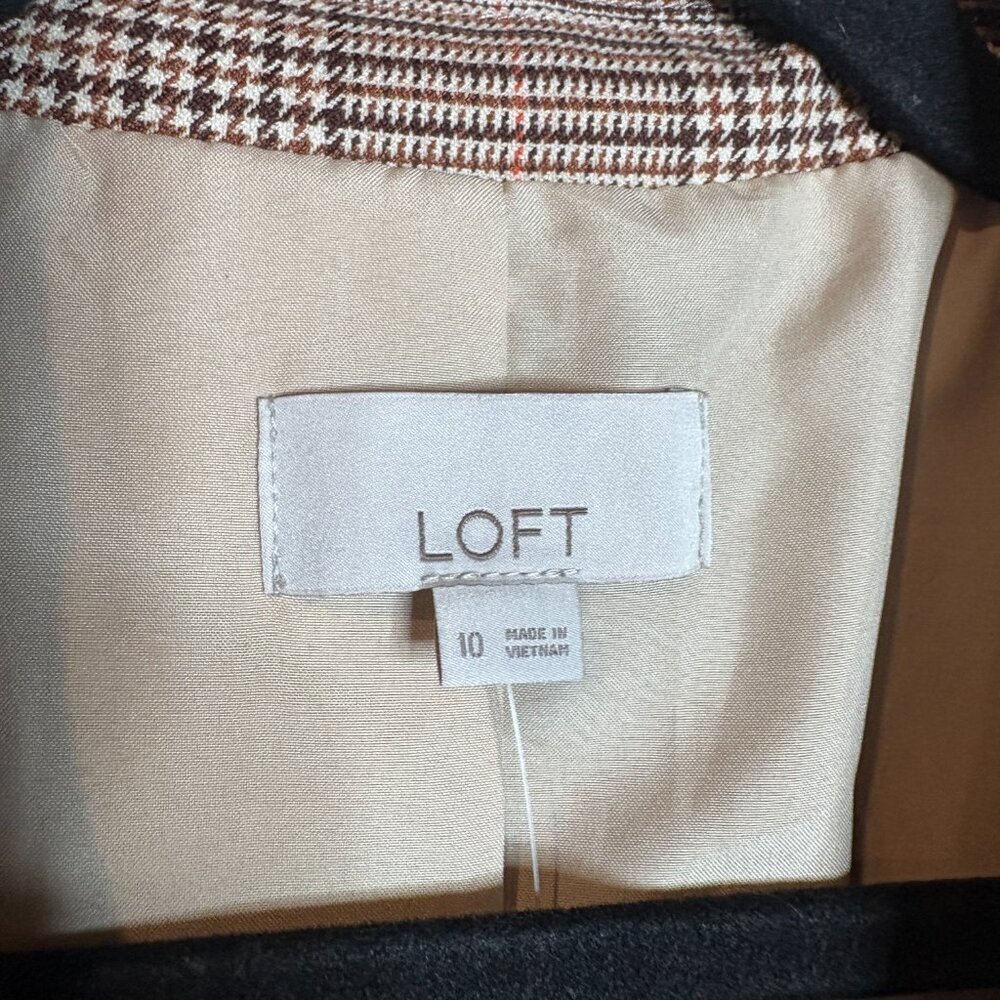 Loft Plaid Double Breasted Blazer Jacket - Picture 5 of 7